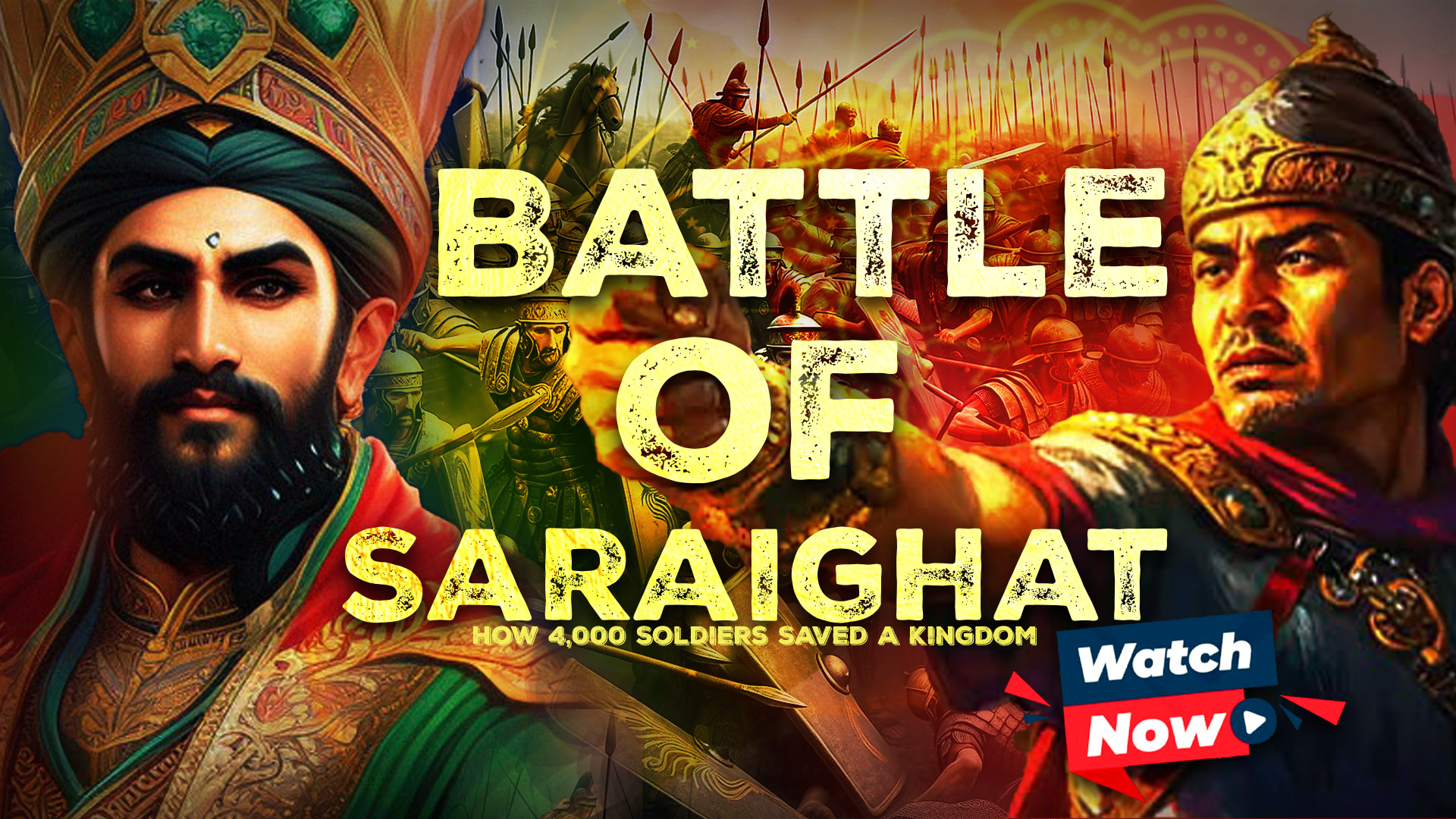 The Battle of Saraighat: A David vs. Goliath story from Indian history! Witness how a smaller Ahom force, led by the brilliant Lachit Borphukan, defeated the powerful Mughal army in a crucial naval battle. This video explains the strategies, the stakes, and the lasting impact of this incredible victory. Learn about the Ahom kingdom, the Mughal Empire, and the importance of this battle in Indian history.